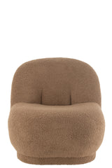 Kruk Teddyfluweel Wit Bruin - Tuincentrum Lopik