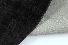 Tapis rond en viscose fait main noir