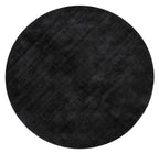 Tapis rond en viscose fait main noir