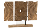 J-LINE TRIPTYCH CARVED ON STAND MANGO WOOD NATURAL - Tuincentrum Lopik