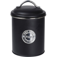 Excellent Houseware Voorraadbussen Klassiek Zwart - Set Van 3 Stuks
