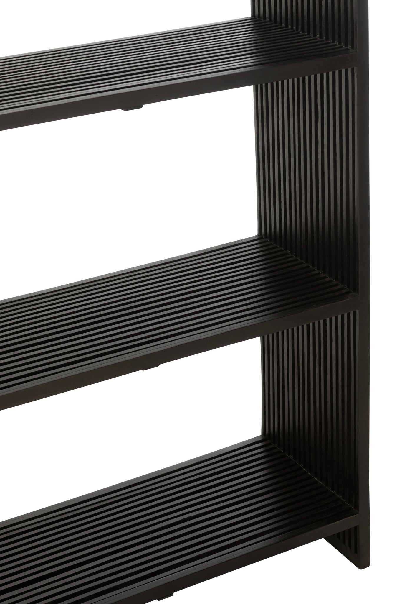 J-LINE BOEKENKAST 4 PLANKEN GERECYCLED TEAK ZWART - Tuincentrum Lopik