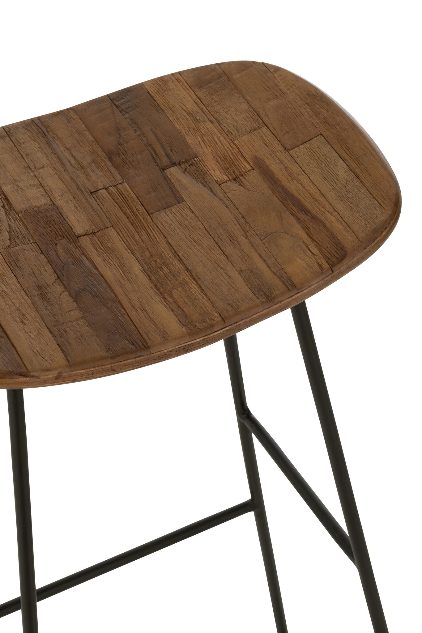 J-LINE KRUK RECHTHOEKIG RECYCLED TEAK NATUUR LARGE - Tuincentrum Lopik