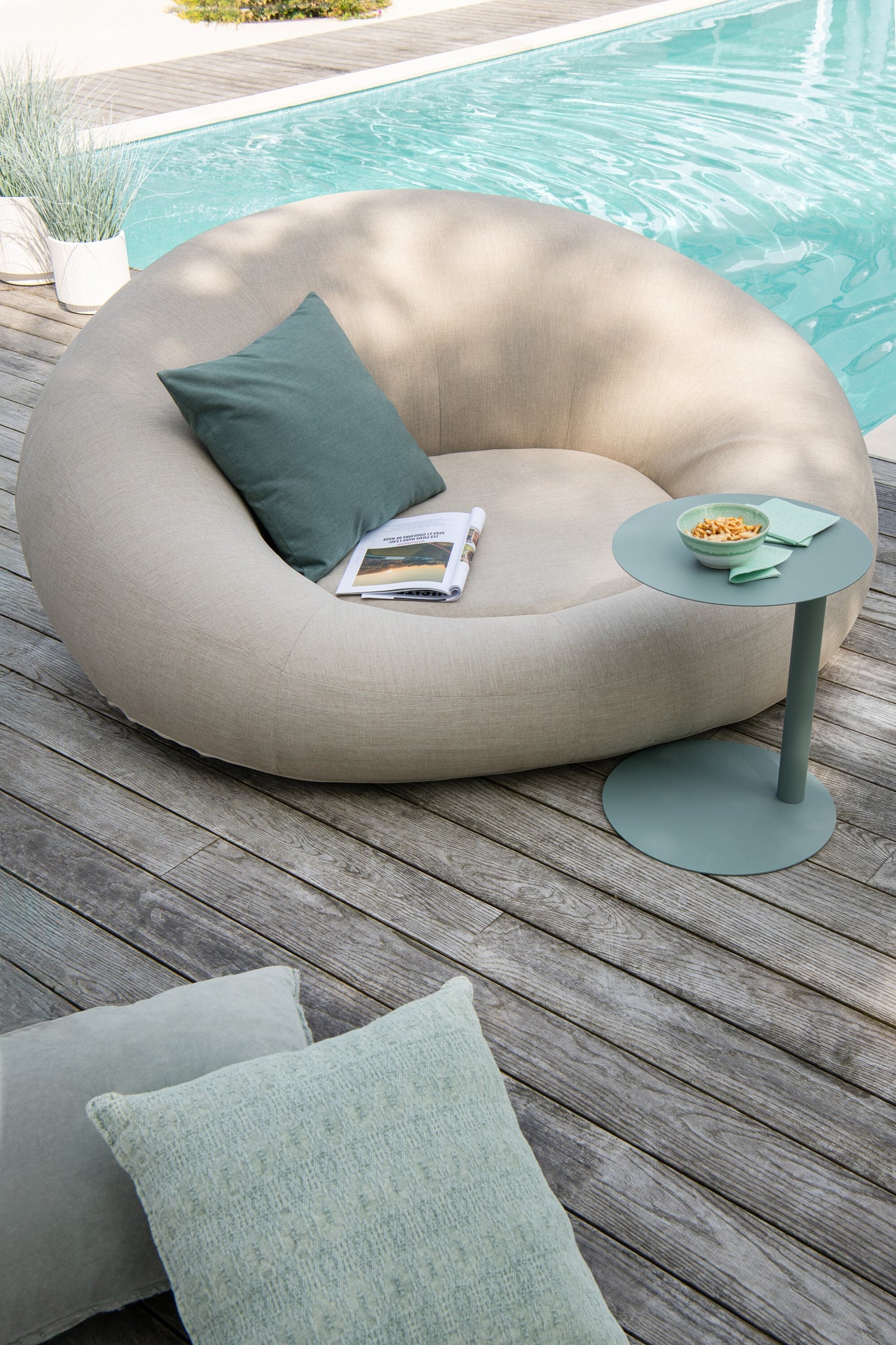 J-LINE MATRAS DONUT – POLYPROPYLEEN GRIJS - Tuincentrum Lopik