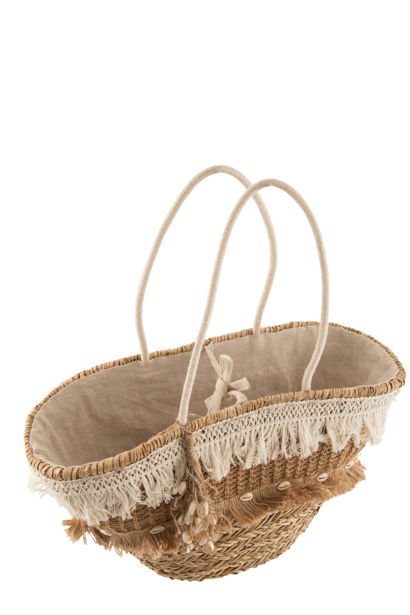 J-LINE STRANDTAS REED TASSEL ZEEGRAS NATUREL/ECRU