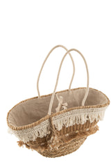 J-LINE STRANDTAS REED TASSEL ZEEGRAS NATUREL/ECRU