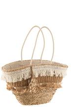 J-LINE STRANDTAS REED TASSEL ZEEGRAS NATUREL/ECRU