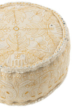 J-LINE POEF ROND KATOEN WIT LARGE 54 CM