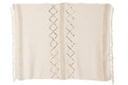 J-LINE PLAID DIAMONDS+FRINGES – KATOEN/SEQUIN WIT/GOUD - Tuincentrum Lopik