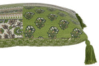 J-LINE KUSSEN BLOEMEN + KWASTJES – KATOEN – GROEN – 45 CM - Tuincentrum Lopik