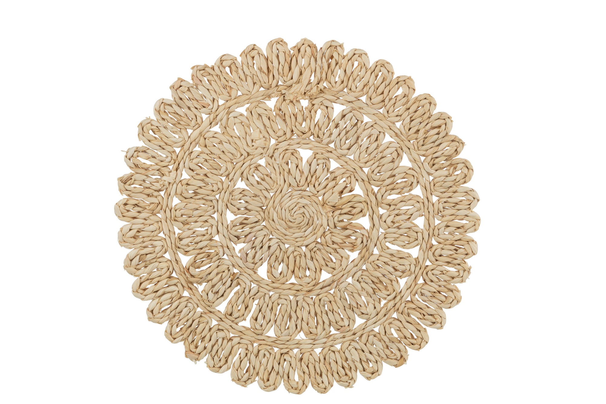 Placemat Ronde Bloem+Cirkels Maiskolf Natuurlijk - Tuincentrum Lopik