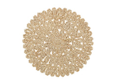 Placemat Ronde Bloem+Cirkels Maiskolf Natuurlijk - Tuincentrum Lopik