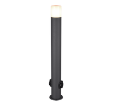TRIO PADLAMP HOOSIC MET 2 STOPCONTACTEN ALUMINIUM ANTRACIET 80 CM