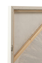 J-LINE WANDDECORATIE IBIZA CIRKEL CANVAS/VERF CRÈME/WIT LARGE