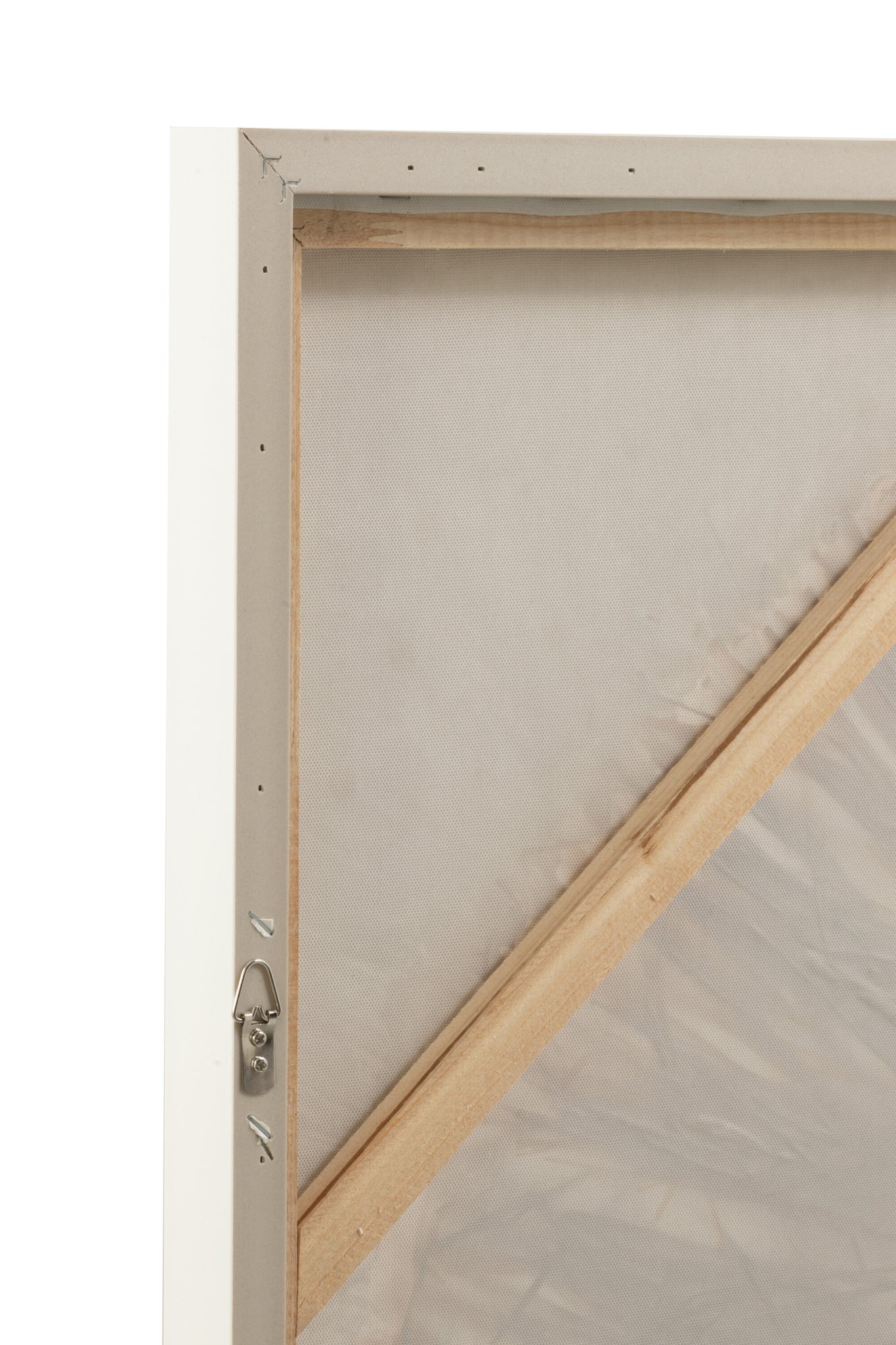 J-LINE WANDDECORATIE IBIZA CIRKEL CANVAS/VERF CRÈME/WIT LARGE