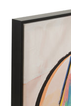 J-LINE WANDDECORATIE ABSTRACTE GEZICHTEN CANVAS/VERF MIX - SET VAN 2 - 80 X 80 CM - Tuincentrum Lopik