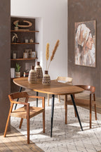 J-LINE DINING CHAIR SQUARE OPEN WEBBING TEAK WOOD BROWN - Tuincentrum Lopik