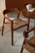 J-LINE DINING CHAIR SQUARE OPEN WEBBING TEAK WOOD BROWN - Tuincentrum Lopik