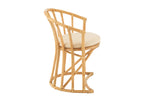 J-LINE STOEL + KUSSEN ROTAN/TEXTIEL NATUREL/WIT - Tuincentrum Lopik