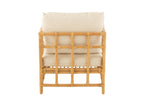 J-LINE ARM CHAIR ELISE + KUSSEN – RATTAN/TEXTIEL – NATURAL/WHITE – 73 CM - Tuincentrum Lopik