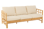 J-LINE SOFA ELISE + KUSSEN 3-PERSOONS ROTAN/TEXTIEL NATURAL/WIT - Tuincentrum Lopik