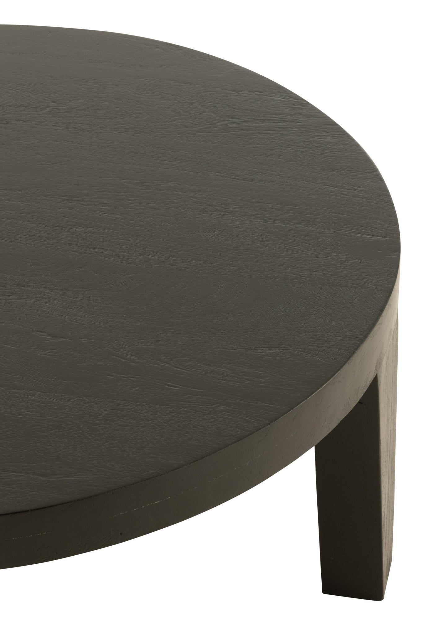 J-LINE SALONTAFEL ROND MANGOHOUT MAT ZWART