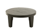 J-LINE SALONTAFEL ROND MANGOHOUT MAT ZWART