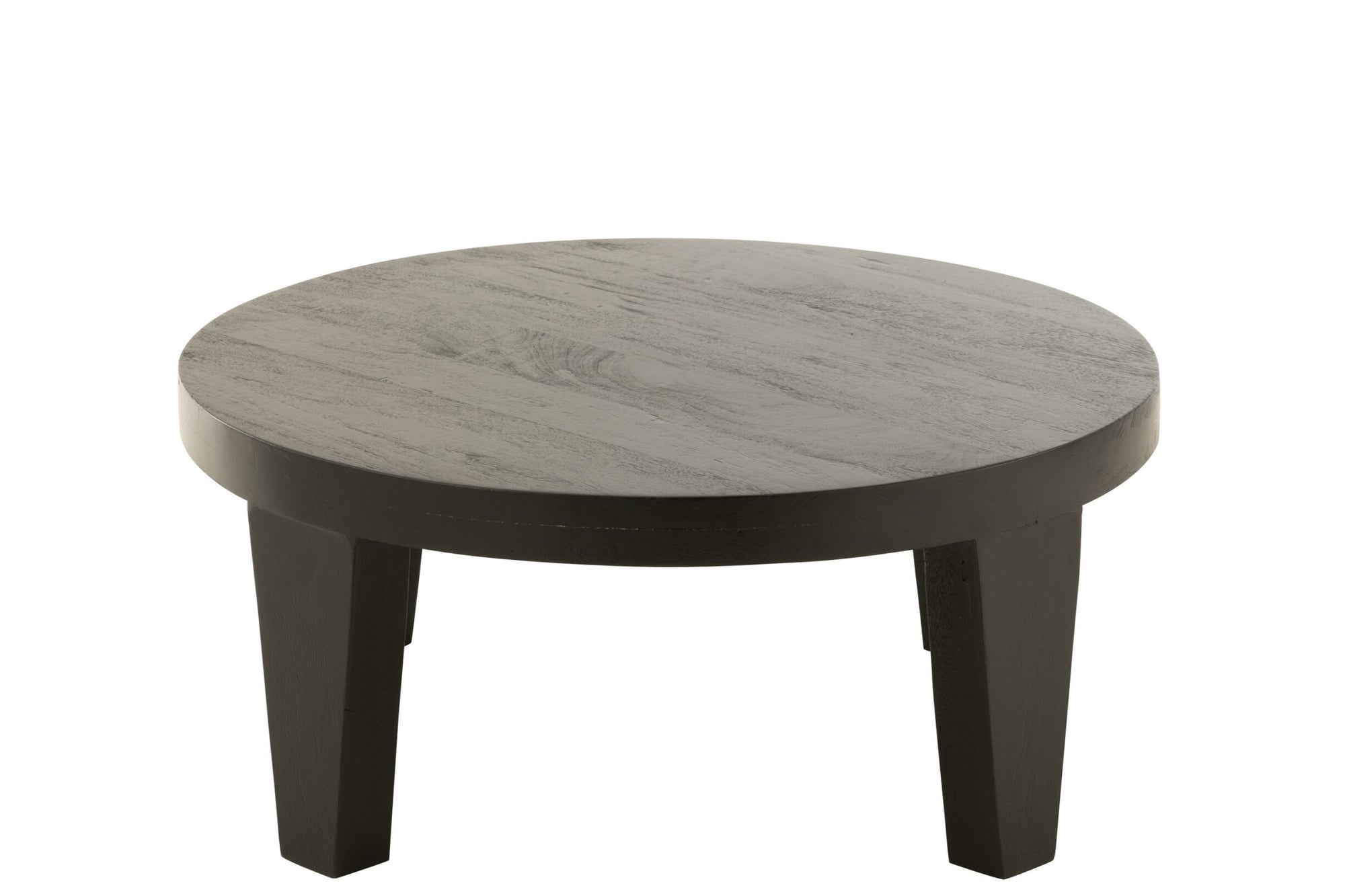 J-LINE SALONTAFEL ROND MANGOHOUT MAT ZWART