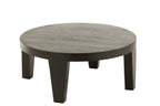 J-LINE SALONTAFEL ROND MANGOHOUT MAT ZWART