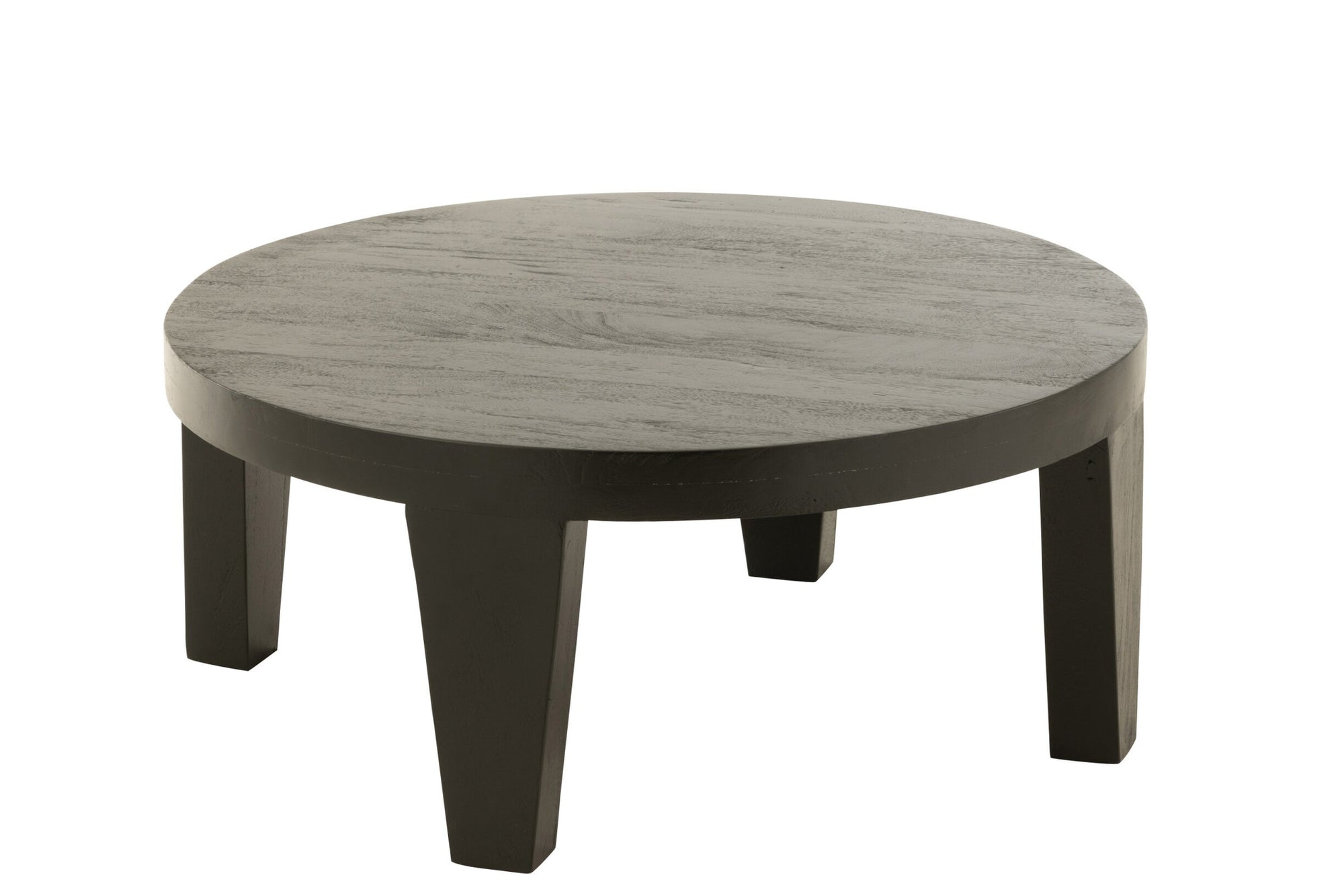 J-LINE SALONTAFEL ROND MANGOHOUT MAT ZWART