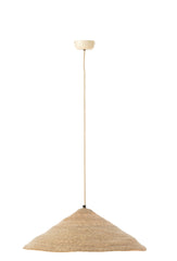 J-LINE HANGLAMP HAT MOONJ GRAS/IJZER NATUREL KLEIN 60 CM