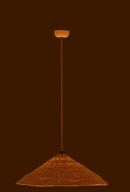 J-LINE HANGLAMP HAT MOONJ GRAS/IJZER NATUREL KLEIN 60 CM