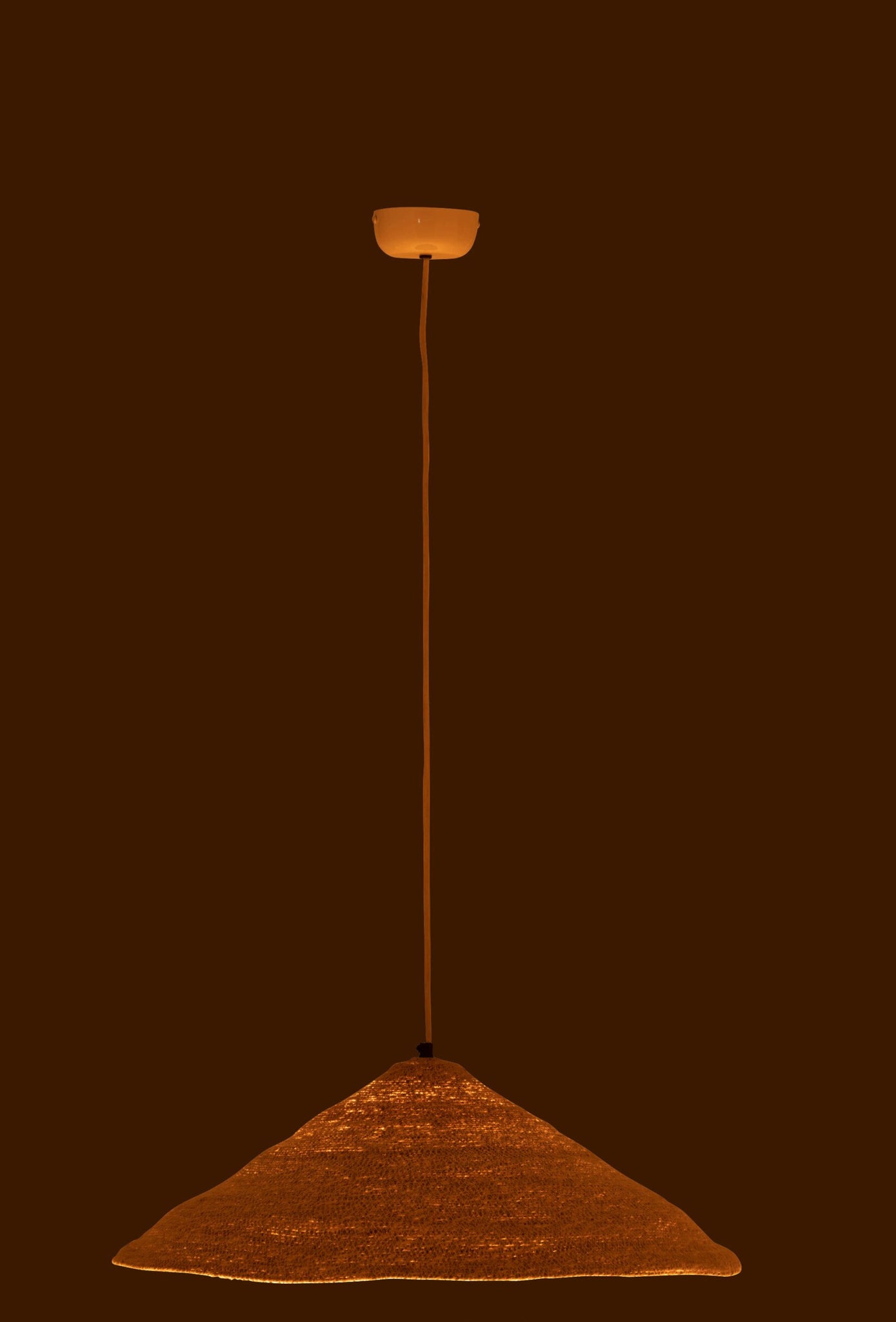J-LINE HANGLAMP HAT MOONJ GRAS/IJZER NATUREL KLEIN 60 CM