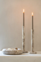 Set Of 3 Candle Holder Marble Beige - Tuincentrum Lopik