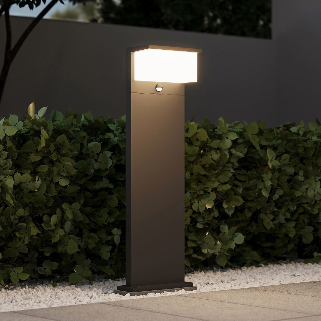 TRIO PADLAMP NESTOS LED MET BEWEGINGSSENSOR ANTRACIET 80 CM