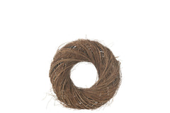 J-Line ronde krans wilgenhout/ijzer naturel klein Ø40 cm