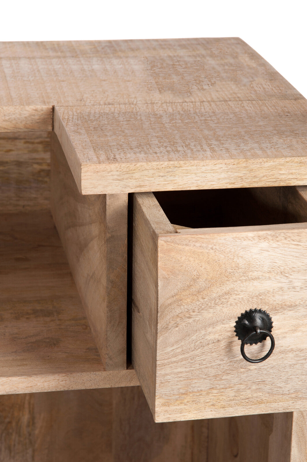 J-LINE BAR CABINET 2 DRAWERS RECTANGULAR WOOD NATURAL - Tuincentrum Lopik