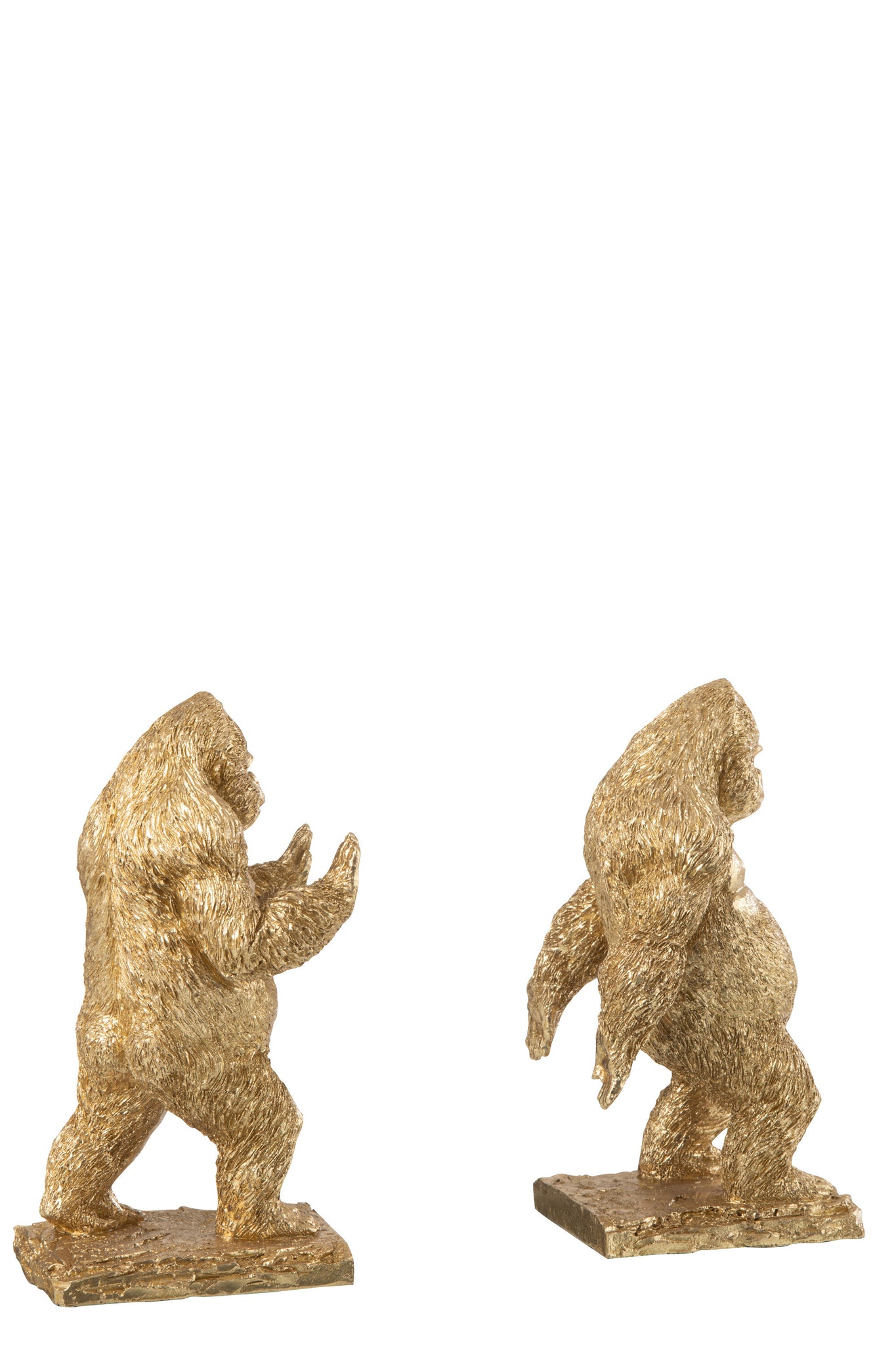 J-LINE BOEKSTEUN GORILLA RESIN GOUD SET 2 - Tuincentrum Lopik