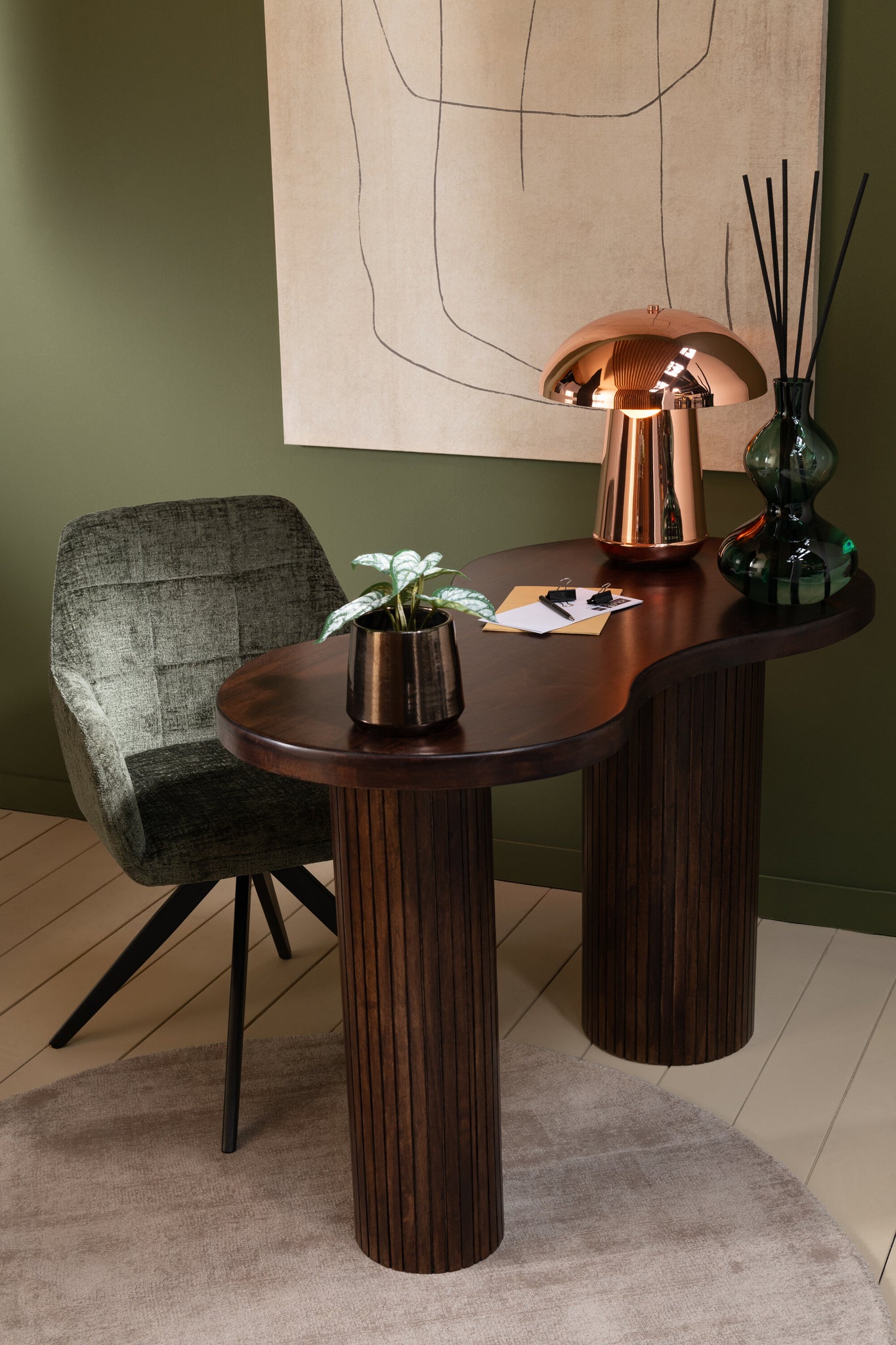 J-LINE GEUROLIE CEDAR BREEZE GLAS DONKERGROEN KLEIN - Tuincentrum Lopik
