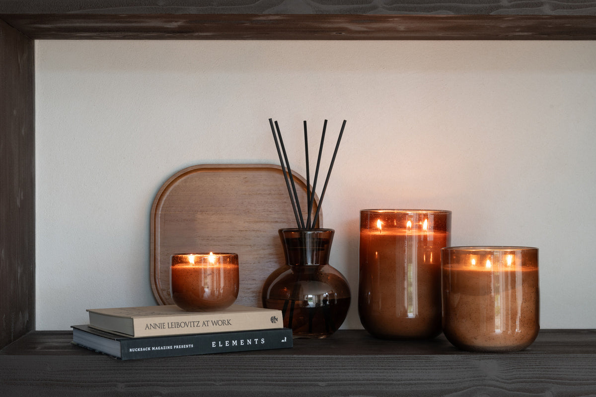 Scented Candle Li-Ly Land Wax Brown Medium-75H - Tuincentrum Lopik