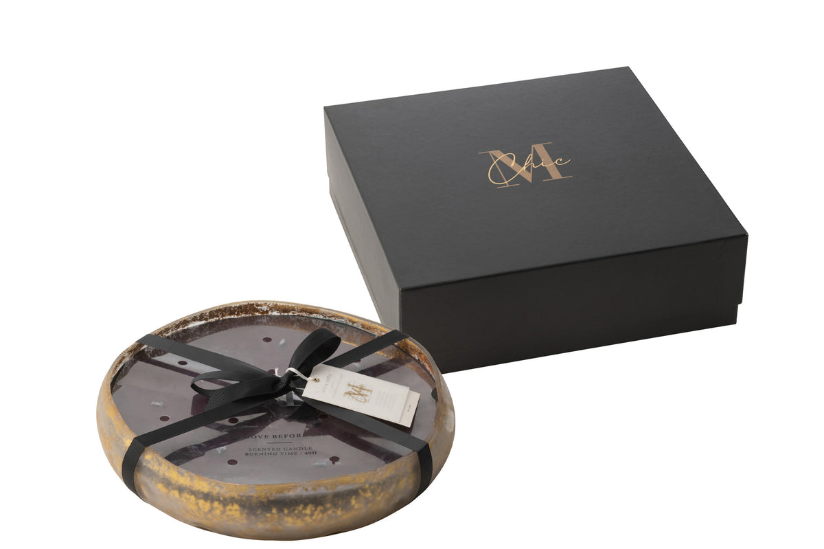 Scented Candle M-Chic Glass Gold/Black Large-40H - Tuincentrum Lopik