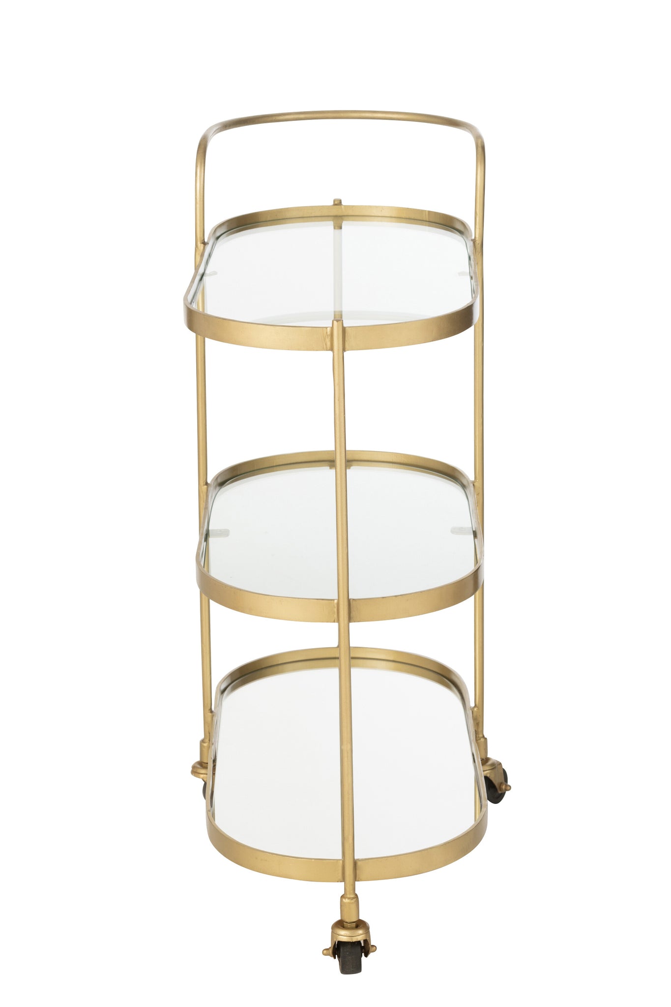 J-LINE BARCART OVAAL METAAL/SPIEGEL GOUD L71XB33XH84CM - Tuincentrum Lopik