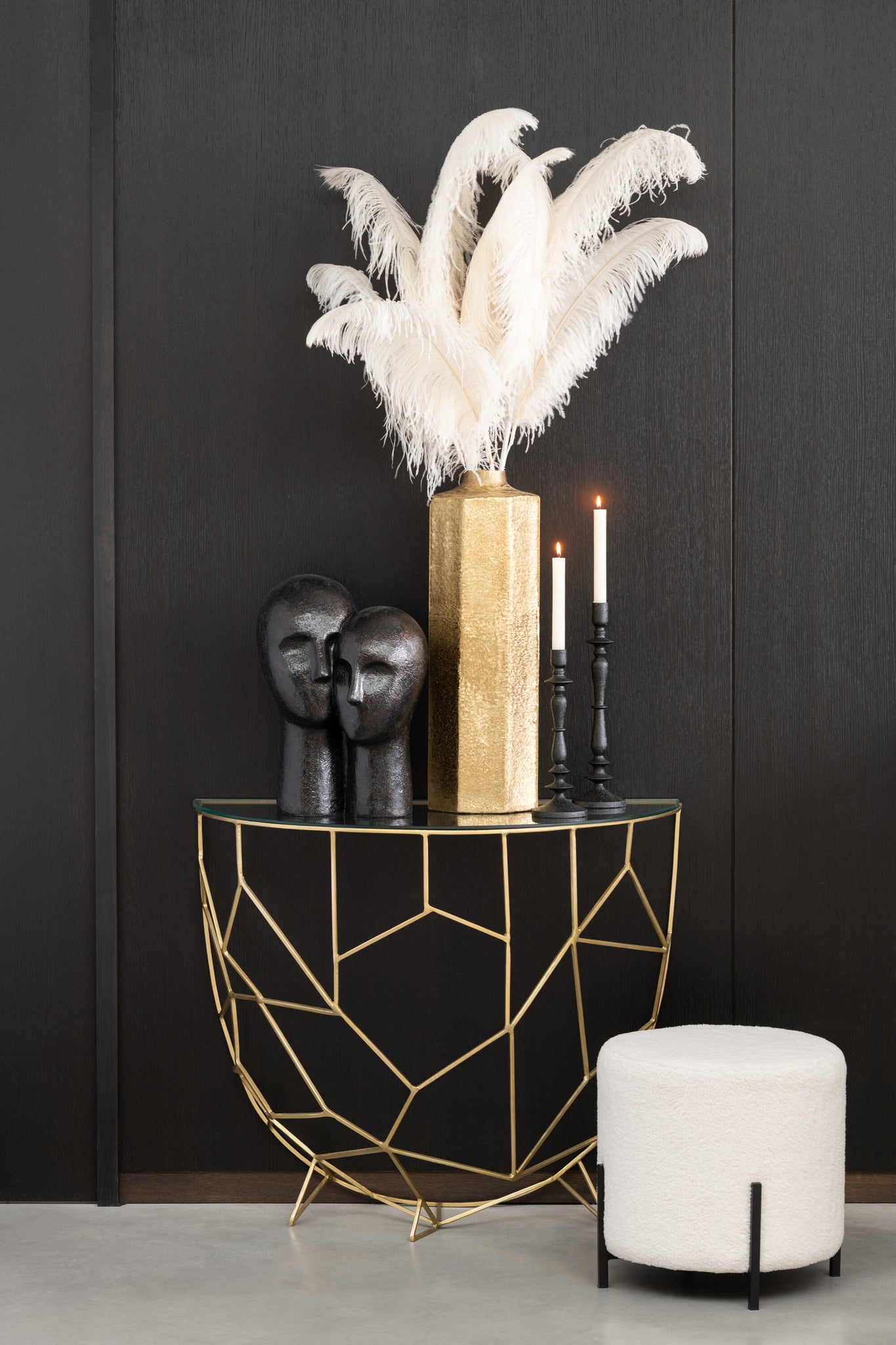 J-LINE CONSOLE MOZA METAAL/GLAS GOUD - Tuincentrum Lopik