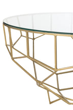 Tafel Moza Metaal/Glas Goud - Tuincentrum Lopik