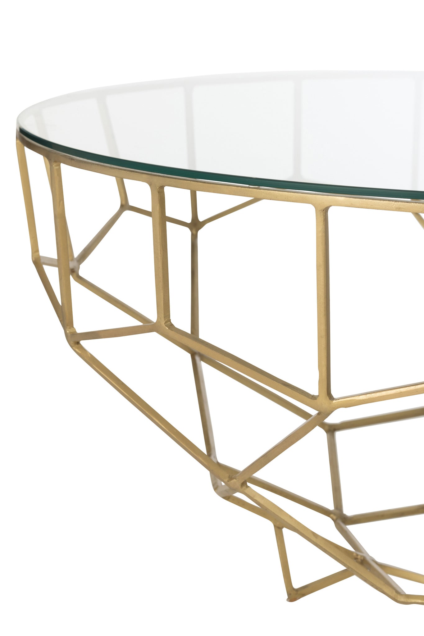 Tafel Moza Metaal/Glas Goud - Tuincentrum Lopik