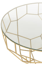Tafel Moza Metaal/Glas Goud - Tuincentrum Lopik