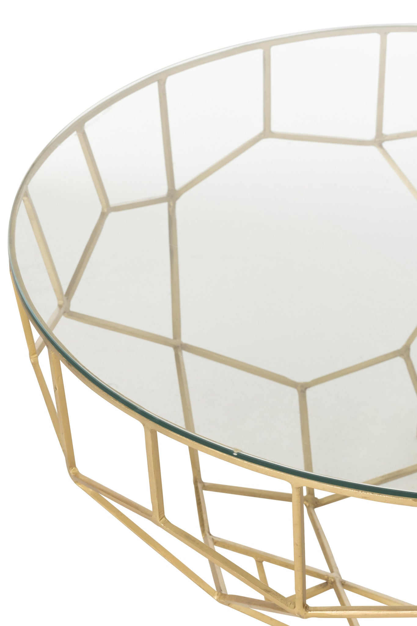 Tafel Moza Metaal/Glas Goud - Tuincentrum Lopik