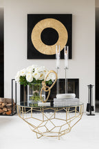Tafel Moza Metaal/Glas Goud - Tuincentrum Lopik
