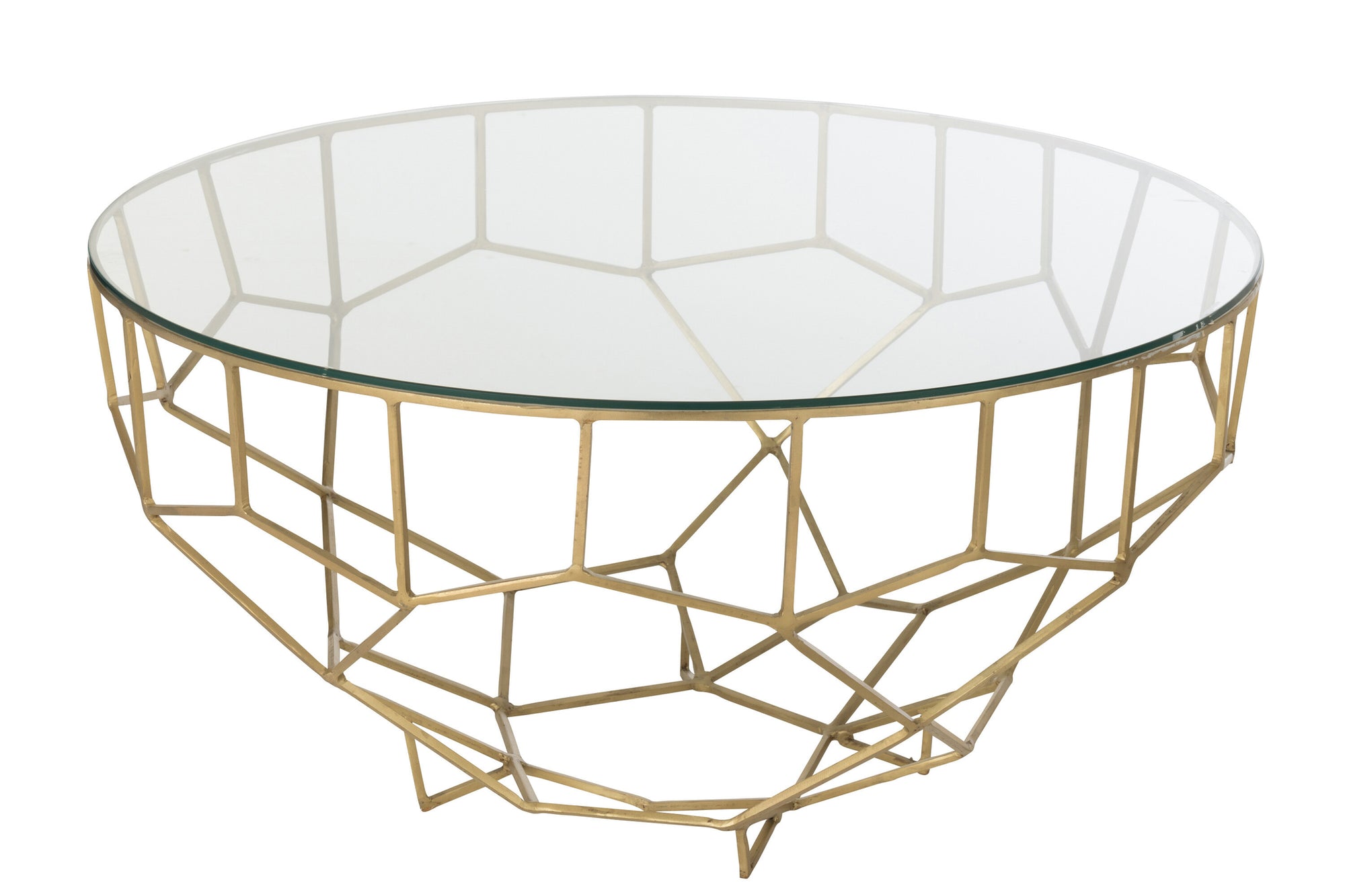 Tafel Moza Metaal/Glas Goud - Tuincentrum Lopik