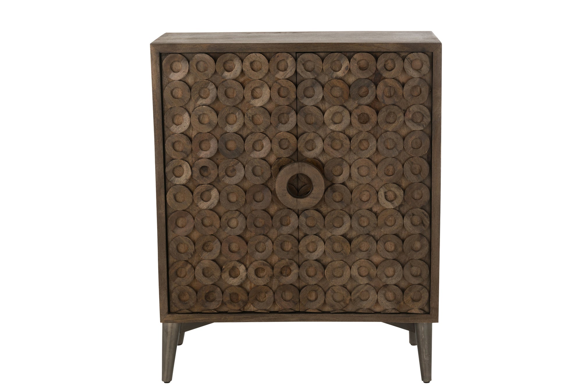 J-LINE KAST 2 DEUREN MANGOHOUT/MDF BRUIN 90 X 45 X 113 CM - Tuincentrum Lopik
